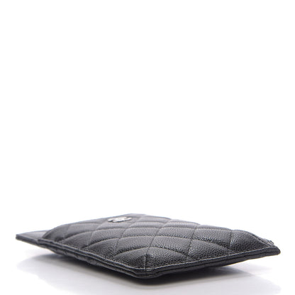 Chanel Caviar Quilted Classic Flat Wallet Pouch Black 11 of 19