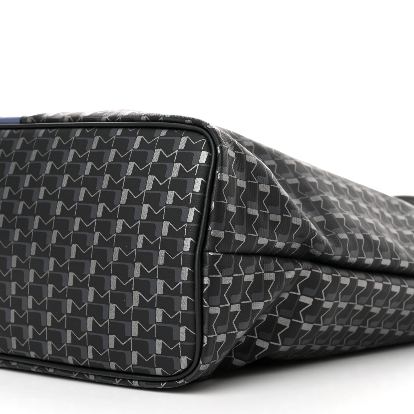 Grained Calfskin Canvas 1920 Oh! Tote Ruban MM Carbon Silver