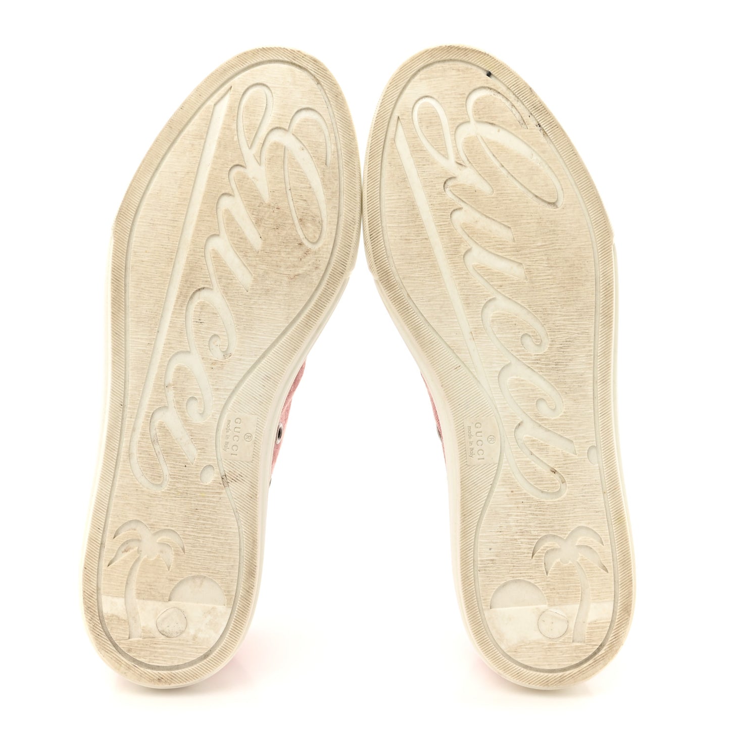 GG Monogram Calfskin Womens Low Top Sneakers 36.5 Pink Soft Pink