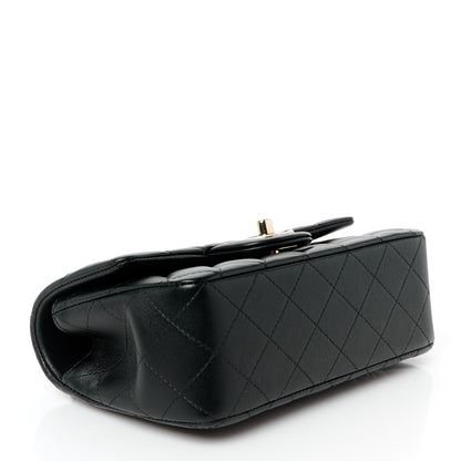 Chanel Lambskin Quilted Mini Top Handle Rectangular Flap Black 4 of 12