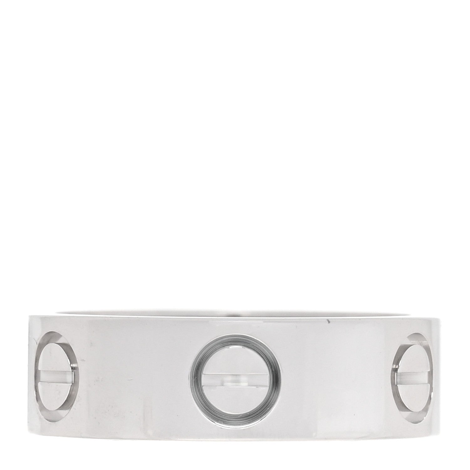 Cartier 18K White Gold 5.5mm LOVE Ring 50 5.25 1 of 4