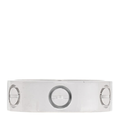 Cartier 18K White Gold 5.5mm LOVE Ring 50 5.25 1 of 4