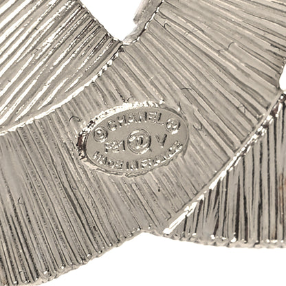 Chanel Baguette Crystal CC Brooch Silver 4 of 4