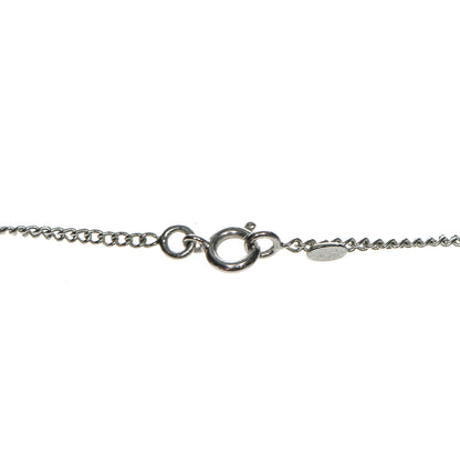 Chanel Enamel CC Necklace Silver White 5 of 6