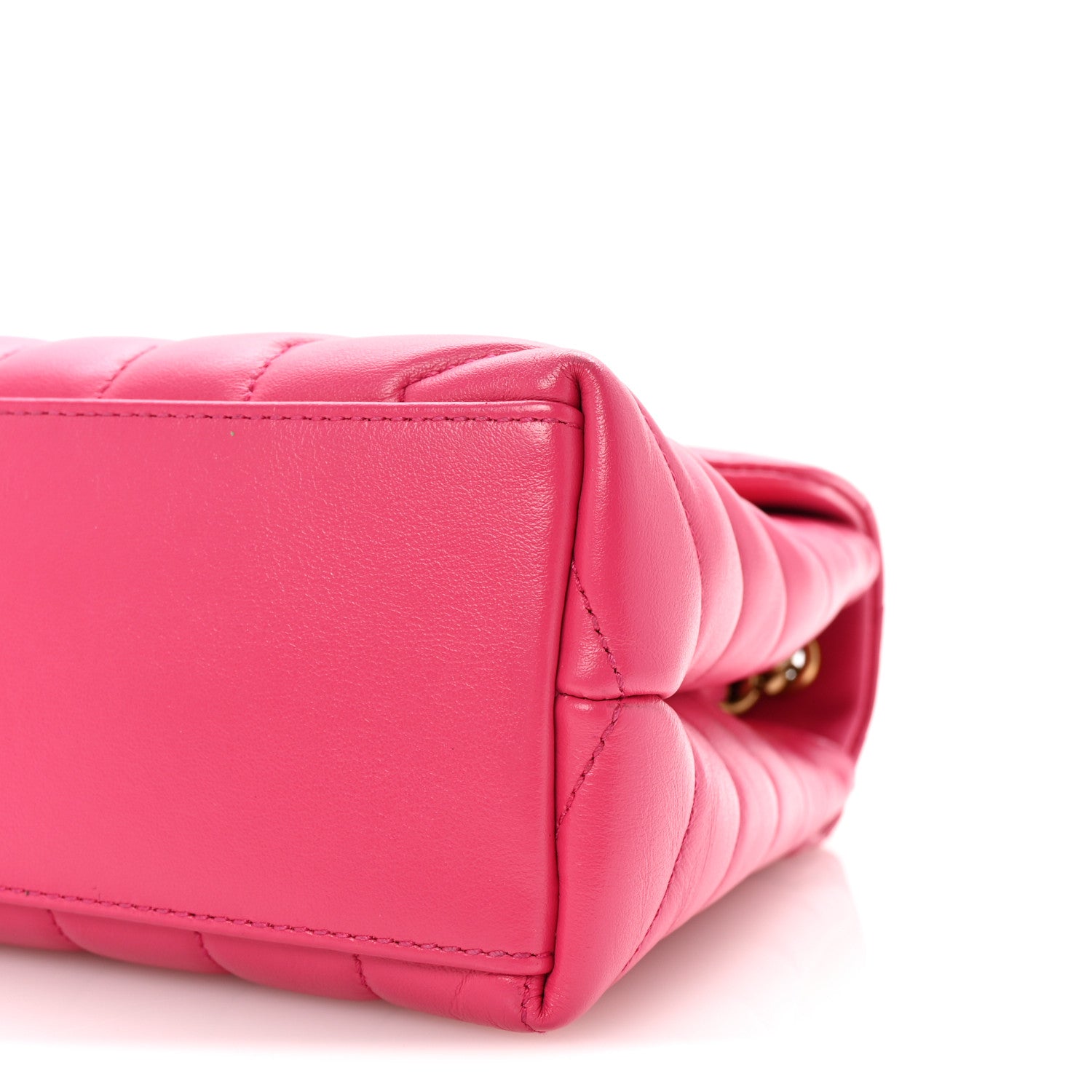Saint Laurent Calfskin Y Quilted Monogram Small Loulou Chain Satchel Fresh Fuchsia 9 of 9
