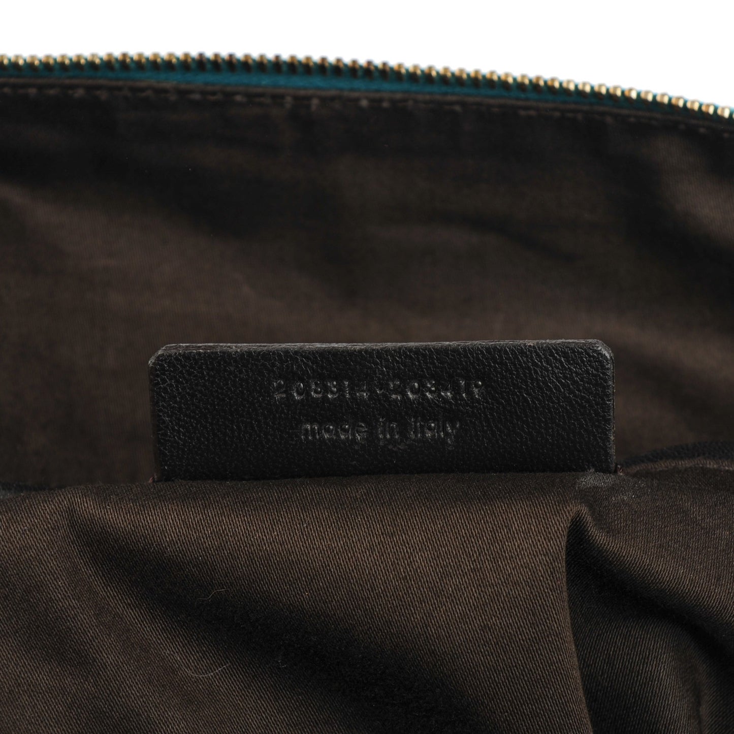 Patent Calfskin Medium Easy Sac Turquoise