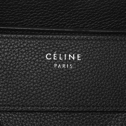 Celine Drummed Calfskin Mini Luggage Black 5 of 8