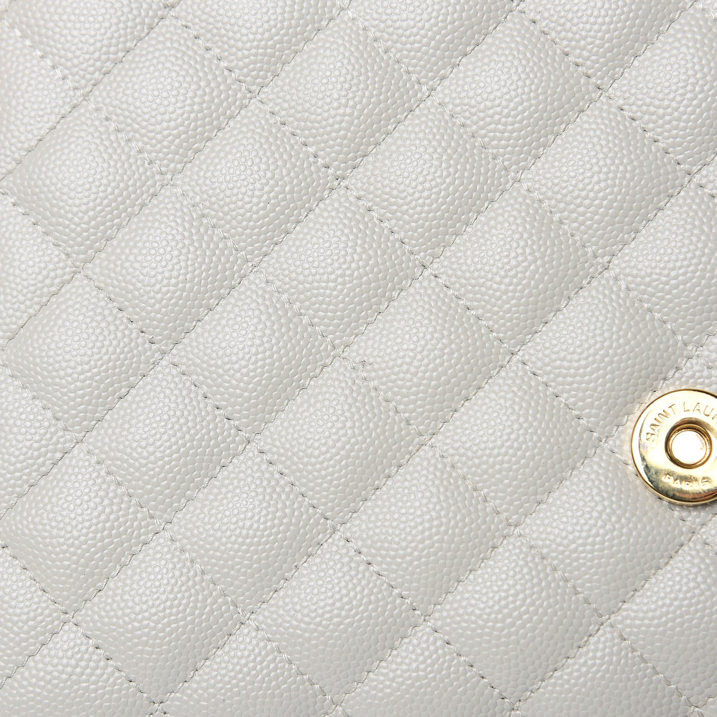 Grain De Poudre Textured Mixed Matelasse Medium Triquilt Monogram Satchel Porcellana