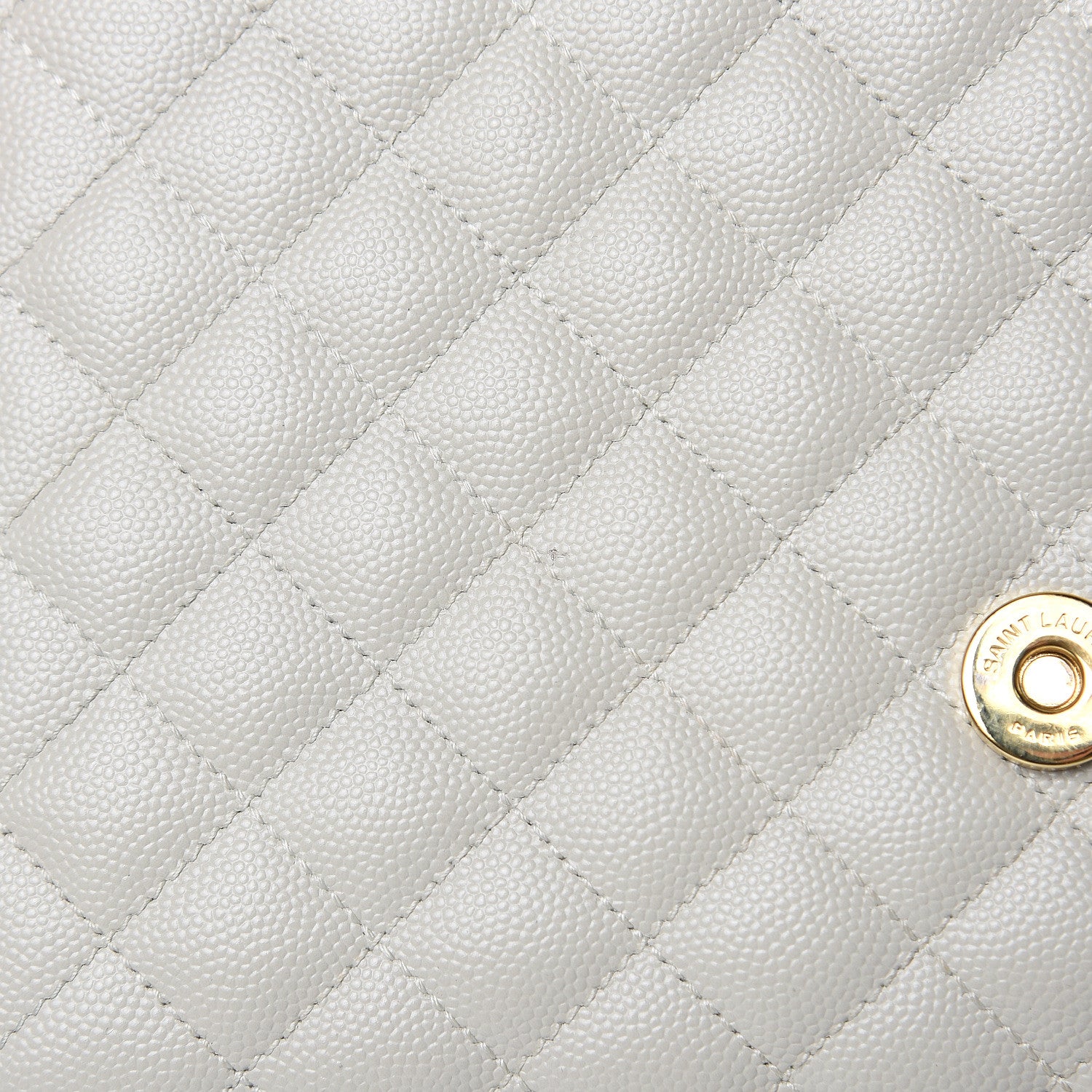 Saint Laurent Grain De Poudre Textured Mixed Matelasse Medium Triquilt Monogram Satchel Porcellana 13 of 14