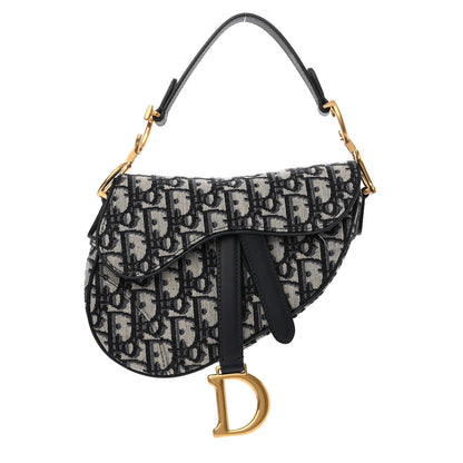 Christian Dior Oblique Mini Saddle Bag Blue 1 of 11
