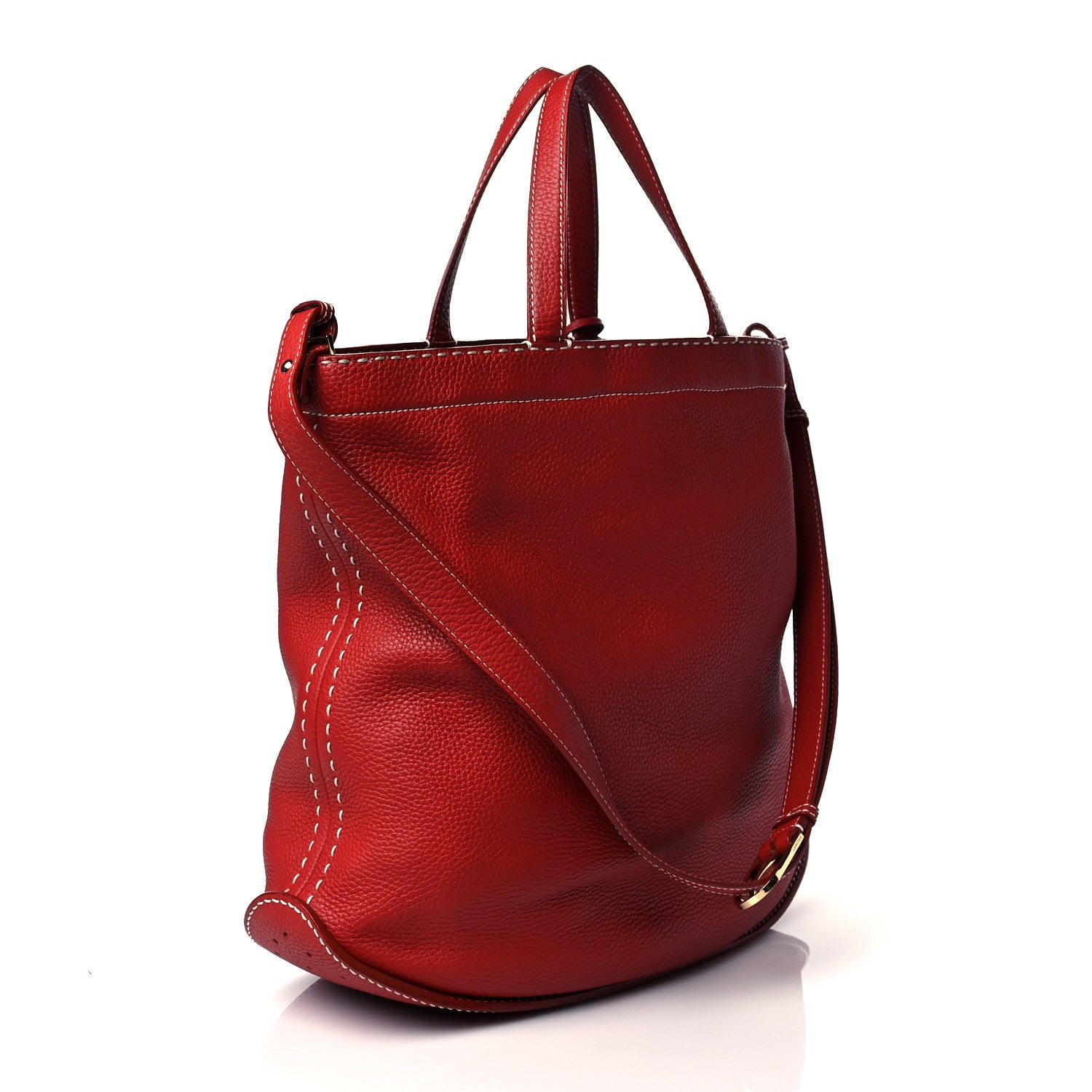 Delvaux Taurillon Le Pin Tote Scarlet Red 2 of 9