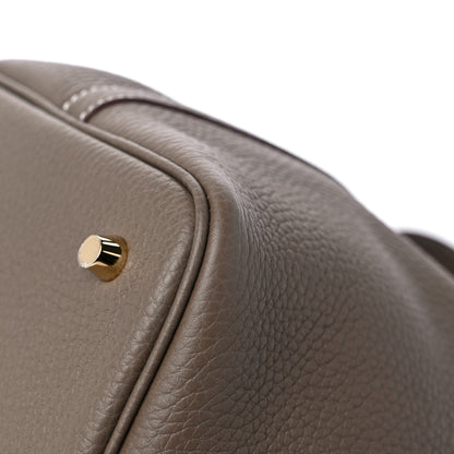 Hermes Taurillon Clemence Picotin Lock 22 MM Etoupe 8 of 11