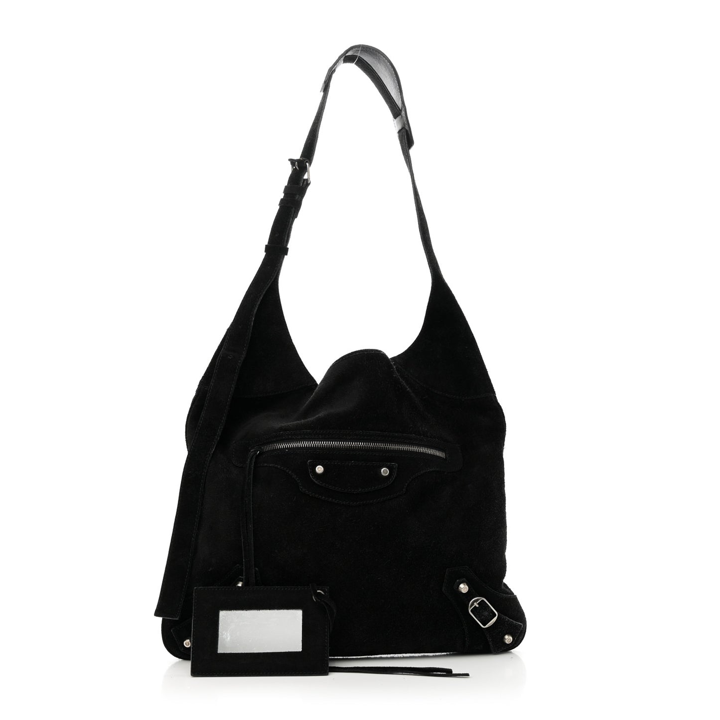 Suede Classic Hardware Besace Hobo Black