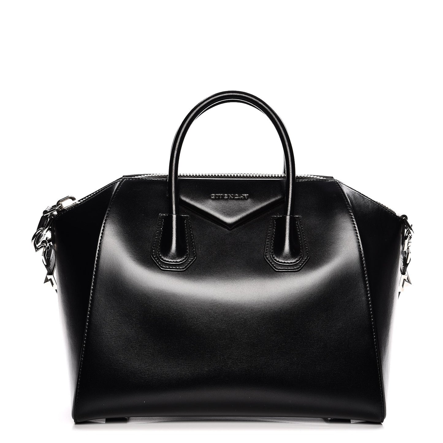 Shiny Lord Calfskin Medium Antigona Black