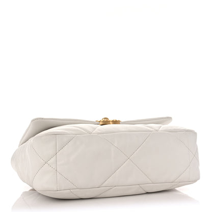 Chanel Goatskin Quilted Medium Chanel 19 Flap White 3 of 9