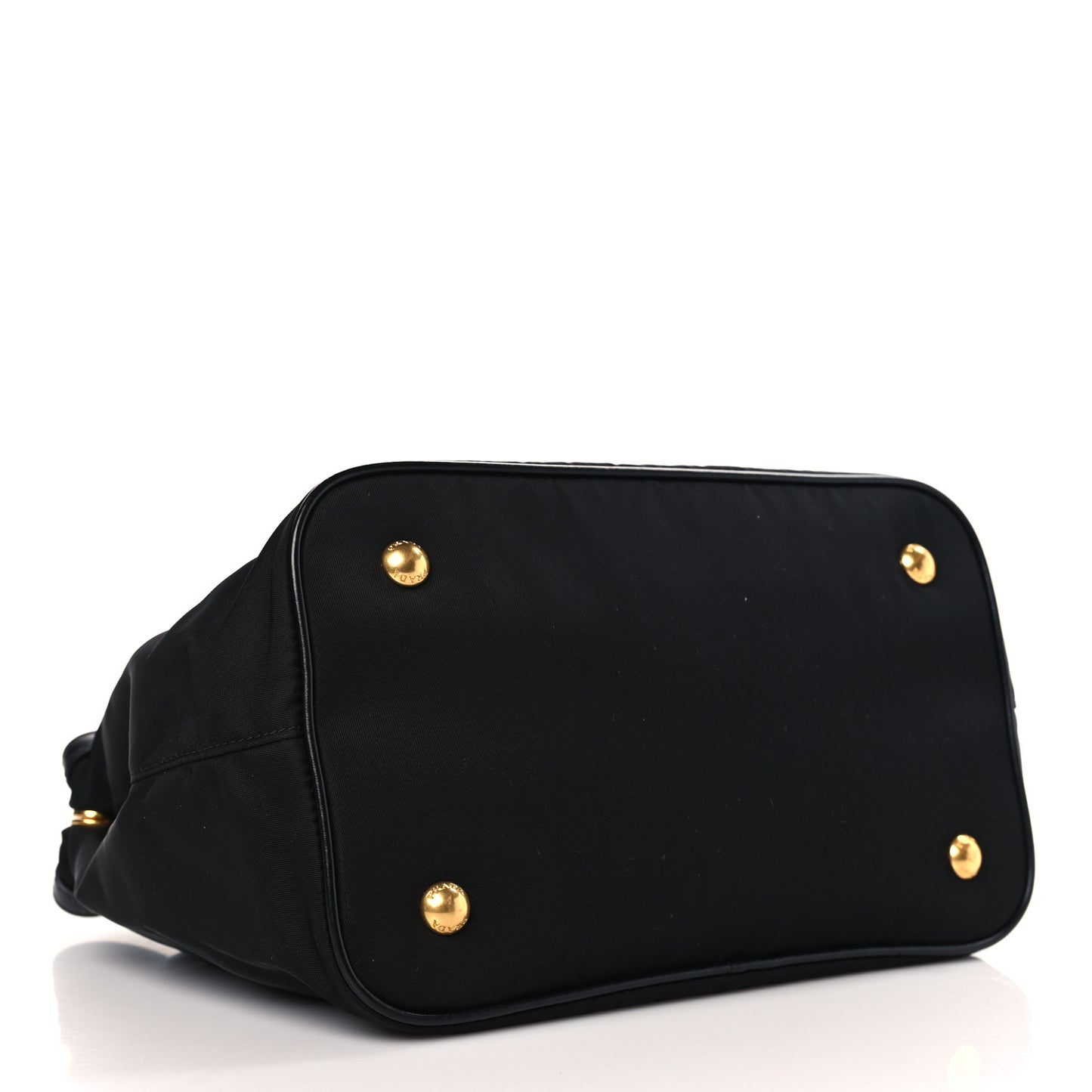 Tessuto Nylon Soft Calf Small Tote Black
