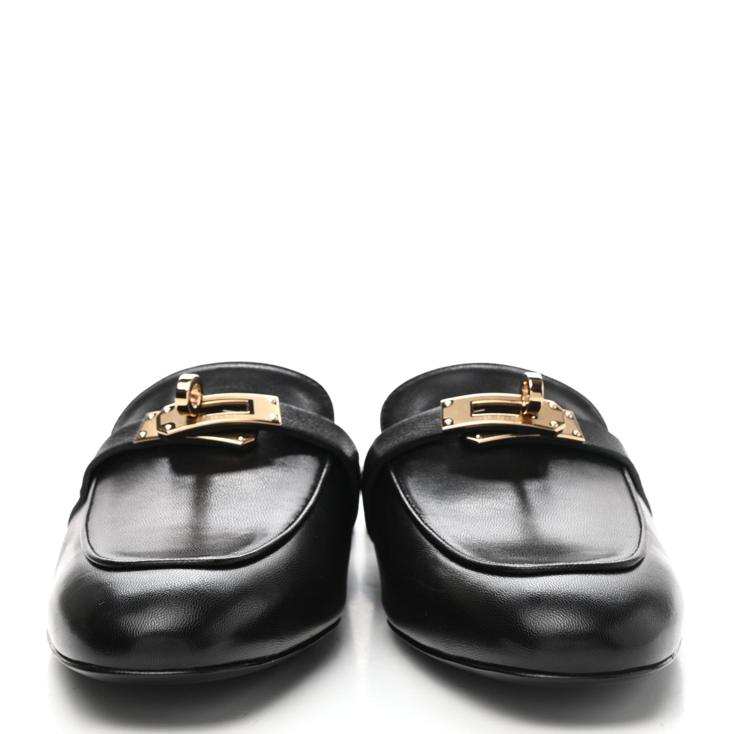 Hermes Goatskin Oz Mules 38 Black 2 of 9