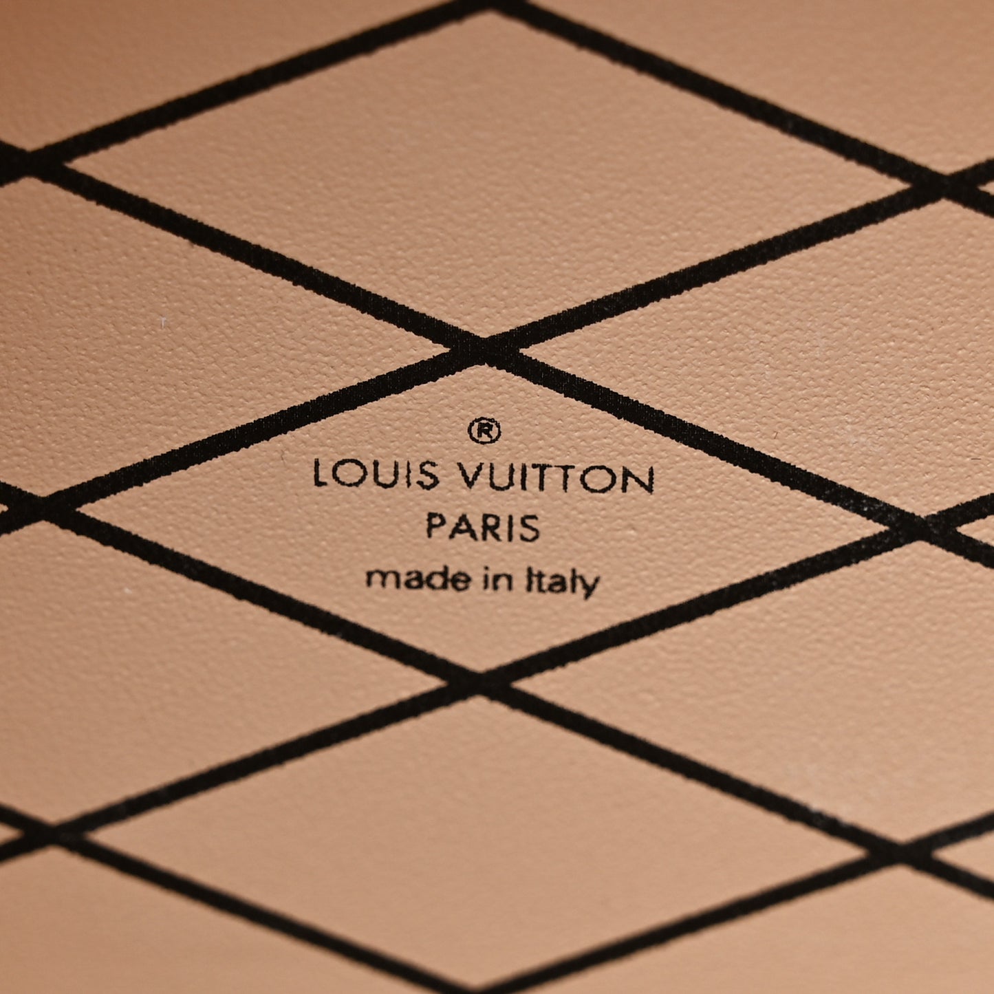 Lambskin Embossed Monogram Petite Malle Brown White