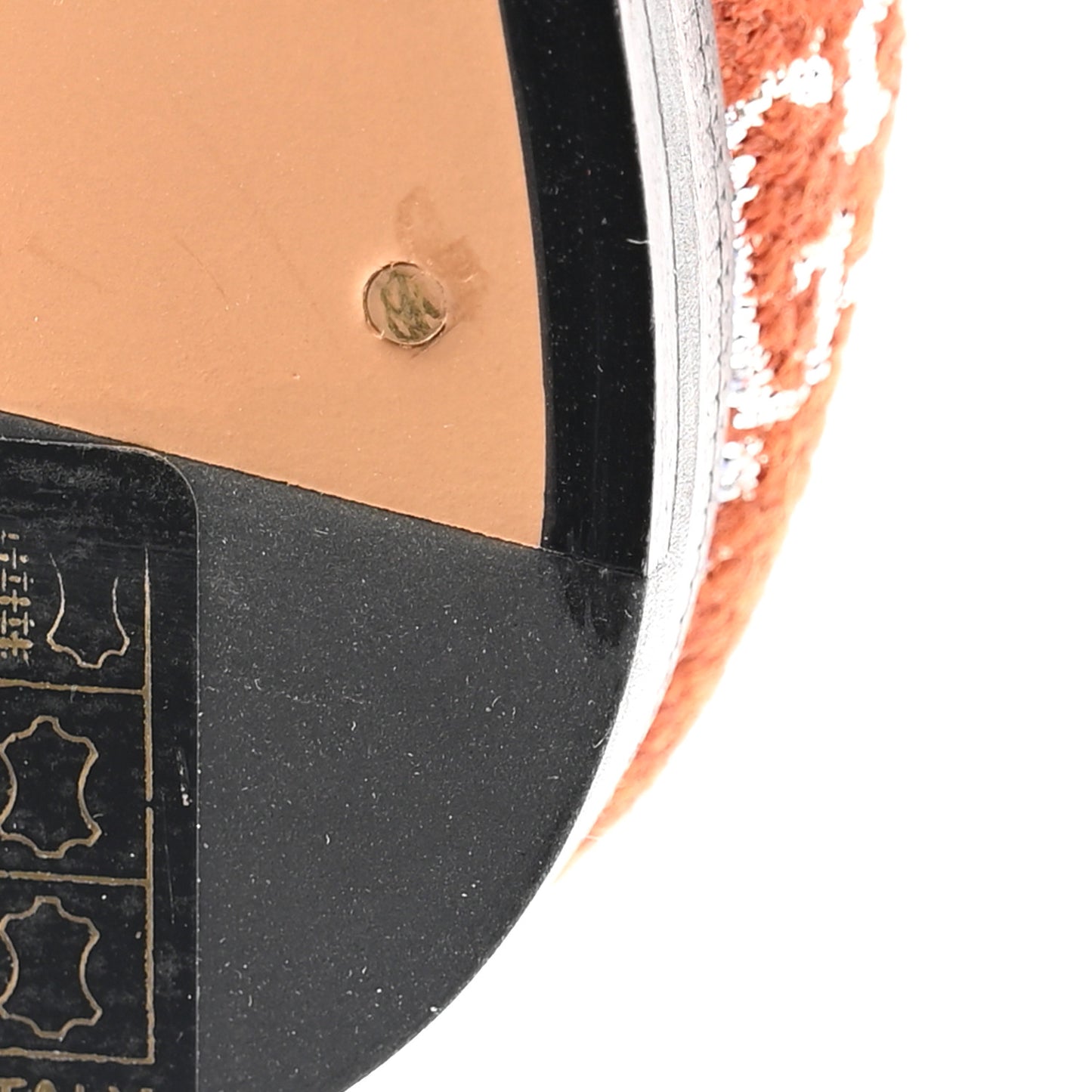 Canvas GG Monogram Horsebit Womens Jordaan Loafers 35.5 Burnt Orange Silver