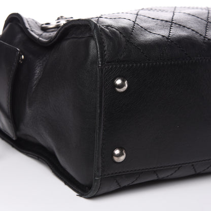 Chanel Calfskin Stitched Bowling Bag Black 8 of 13