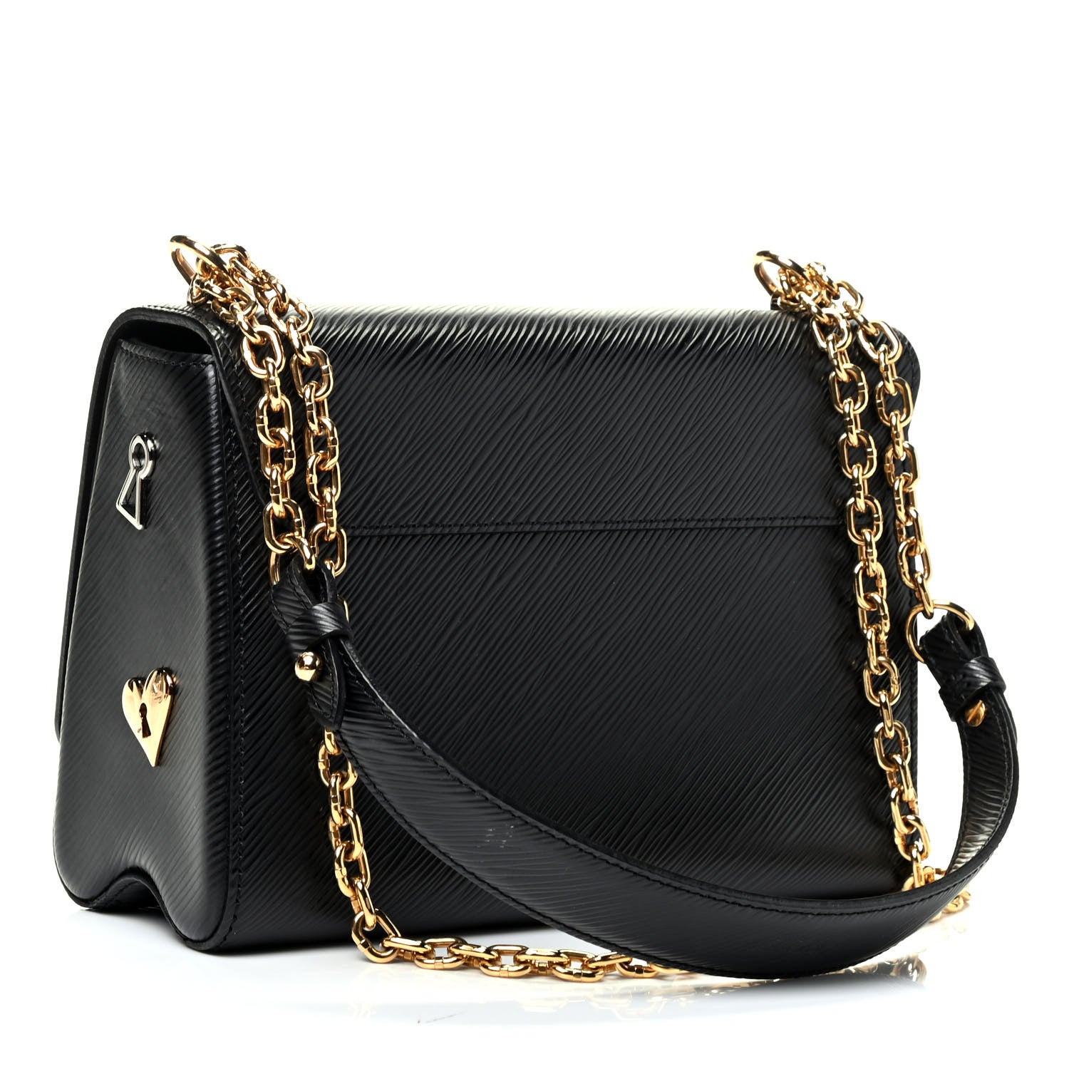 Louis Vuitton Epi Love Lock Twist Shoulder Bag MM Black 2 of 4
