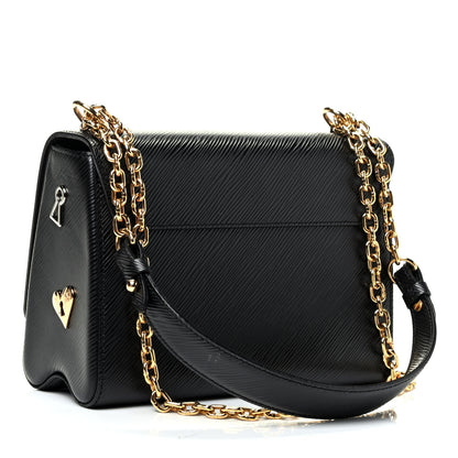 Louis Vuitton Epi Love Lock Twist Shoulder Bag MM Black 2 of 4