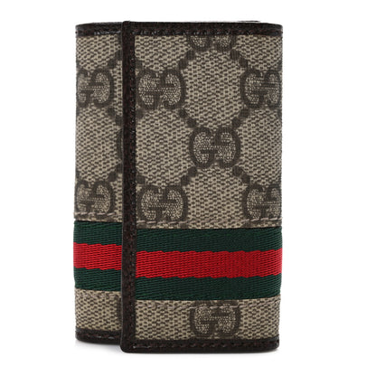 Gucci GG Supreme Monogram Web 6 Key Holder Case 1 of 8