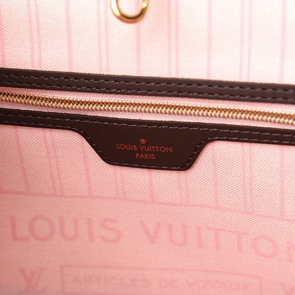 Louis Vuitton Damier Ebene Neo Neverfull MM Rose Ballerine 6 of 12