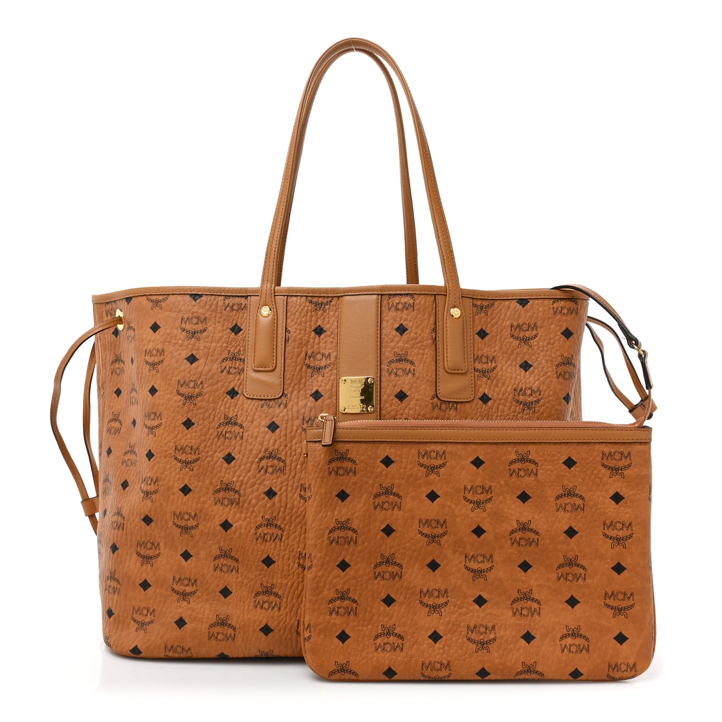 Visetos Large Liz Reversible Shopper Tote Cognac