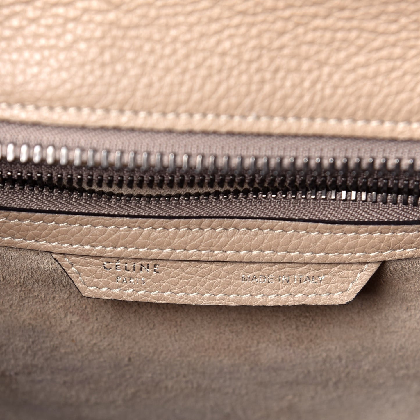 Drummed Calfskin Micro Luggage Dune