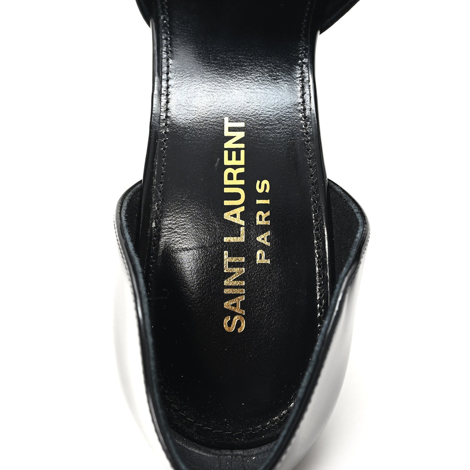 Saint Laurent Patent Calfskin Dorsay 110 Pumps 38 Black 8 of 10