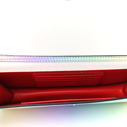 Christian Louboutin Iridescent Calfskin Loubi54 Crossbody Clutch Silver 5 of 11