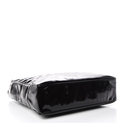 Chanel Patent Quilted Shoulder Bag Black 4 of 39