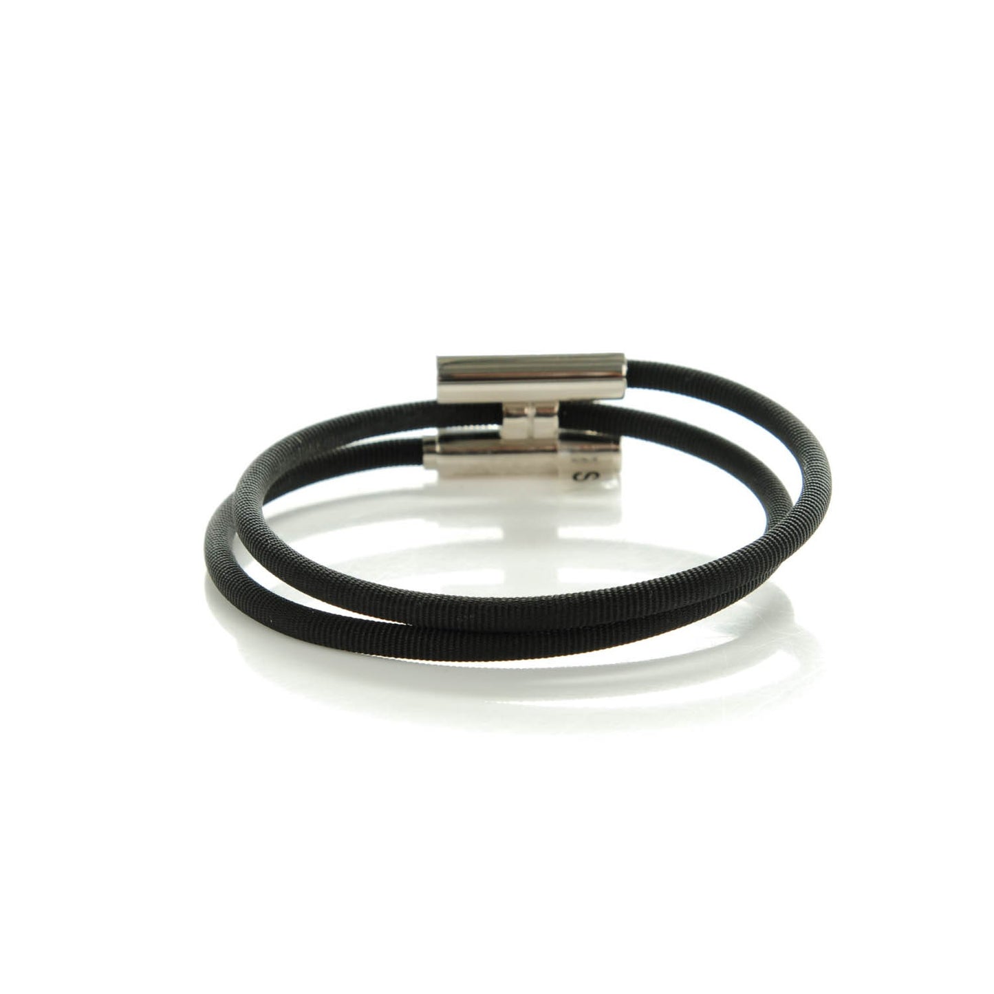 Double Wrap Cord Tournis Bracelet Black