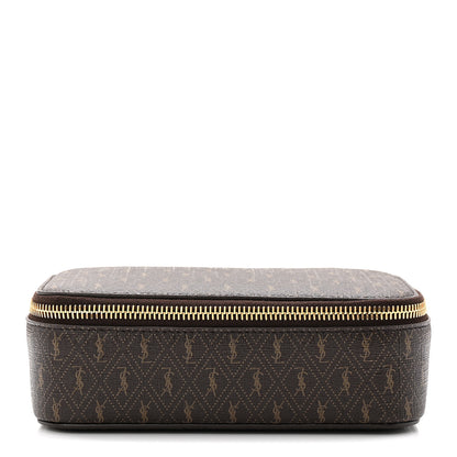 Saint Laurent Canvas Le Monogramme Small Jewelry Case Chestnut 1 of 8
