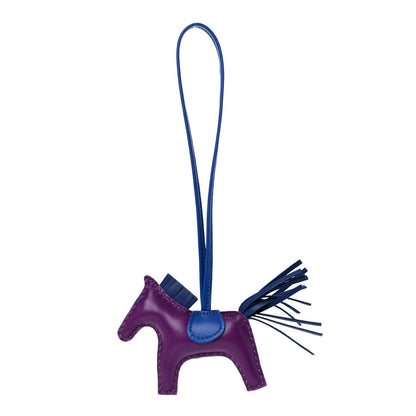 Hermes Milo Lambskin Grigri Rodeo Horse Bag Charm PM Violet Bleu Saphir Bleu France 1 of 4