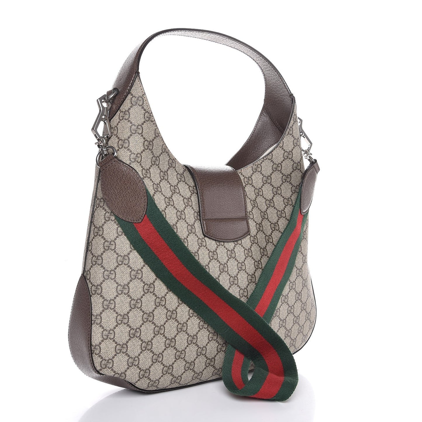 GG Supreme Monogram Web Medium Dionysus Hobo Brown
