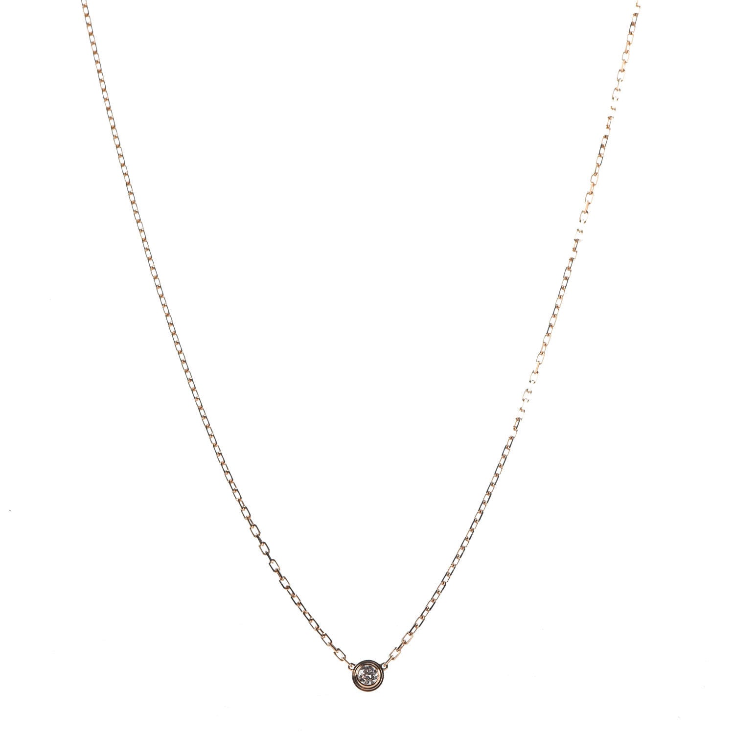 Cartier 18K Pink Gold Diamond SM D'Amour Pendant Necklace 1 of 4
