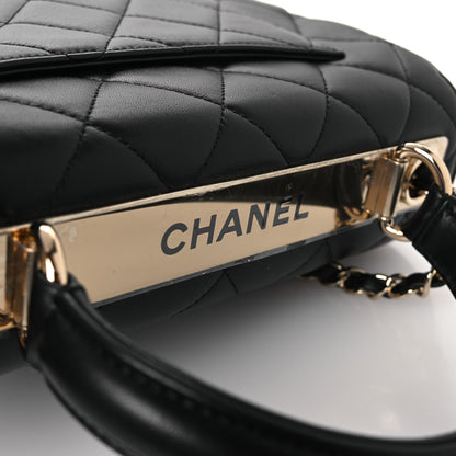 Chanel Lambskin Quilted Small Trendy CC Dual Handle Flap Bag Black 12 of 18
