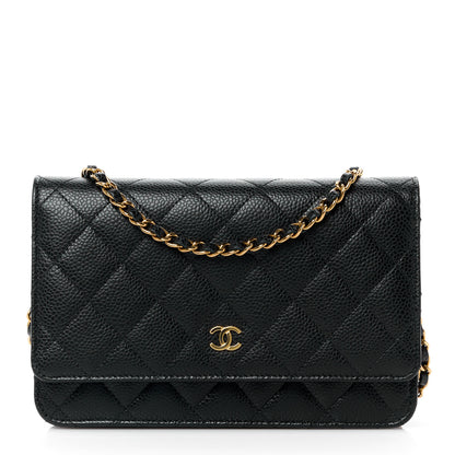 Chanel Caviar Quilted Wallet on Chain WOC Black 1 of 11
