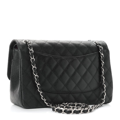 Chanel Caviar Quilted Jumbo Double Flap Black 3 of 9