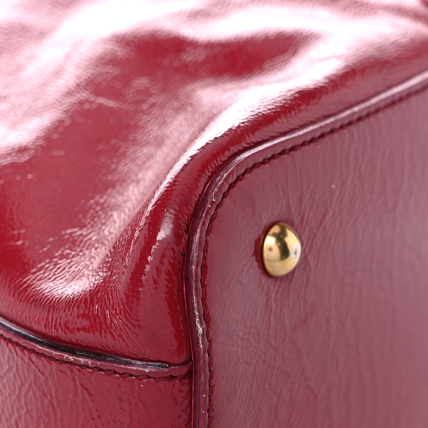 Saint Laurent Patent Calfskin Medium Muse Red 14 of 32