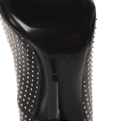 Saint Laurent Calfskin Studded Opyum 100 Pumps 35 Black 7 of 10