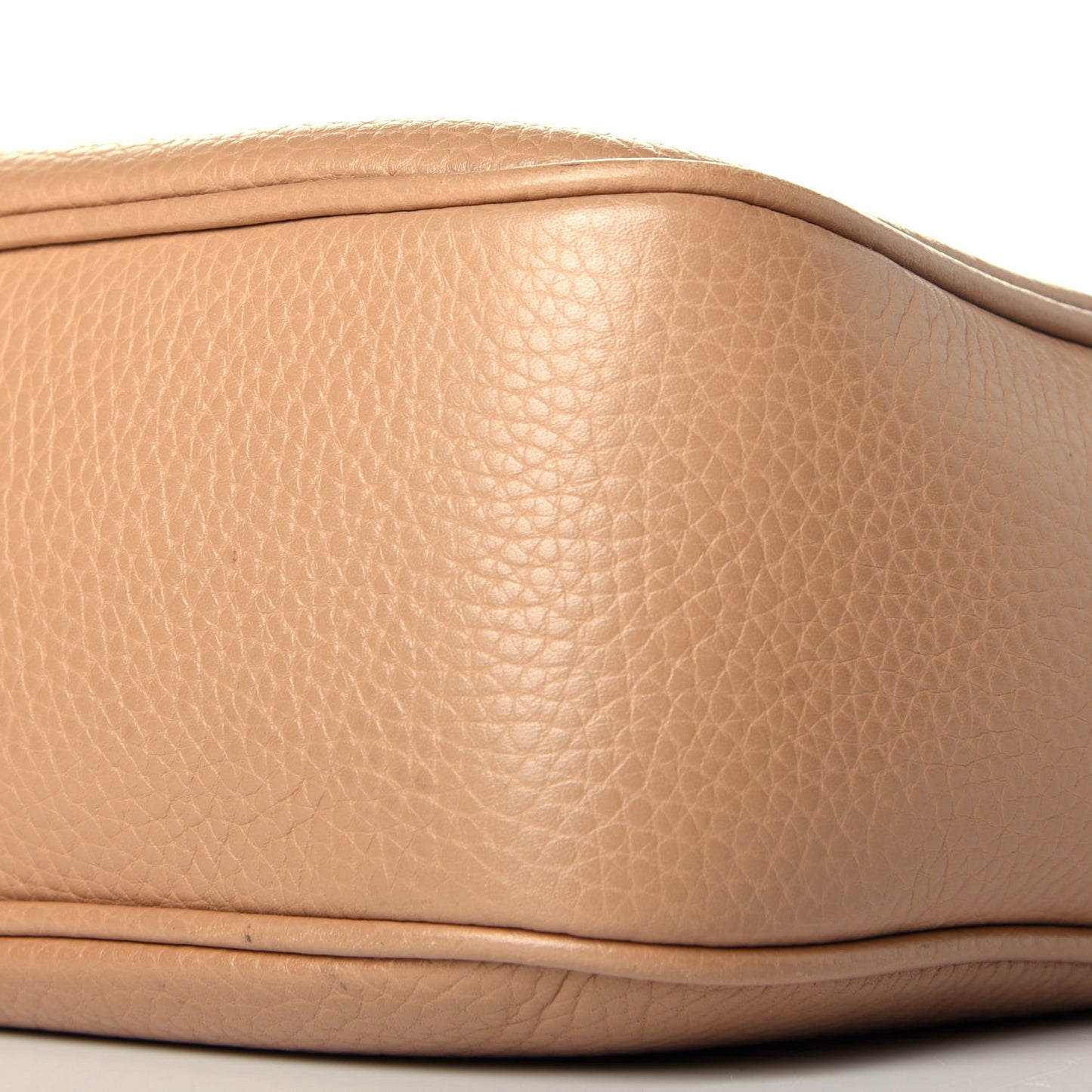 Pebbled Calfskin Small Soho Disco Bag Rose Beige