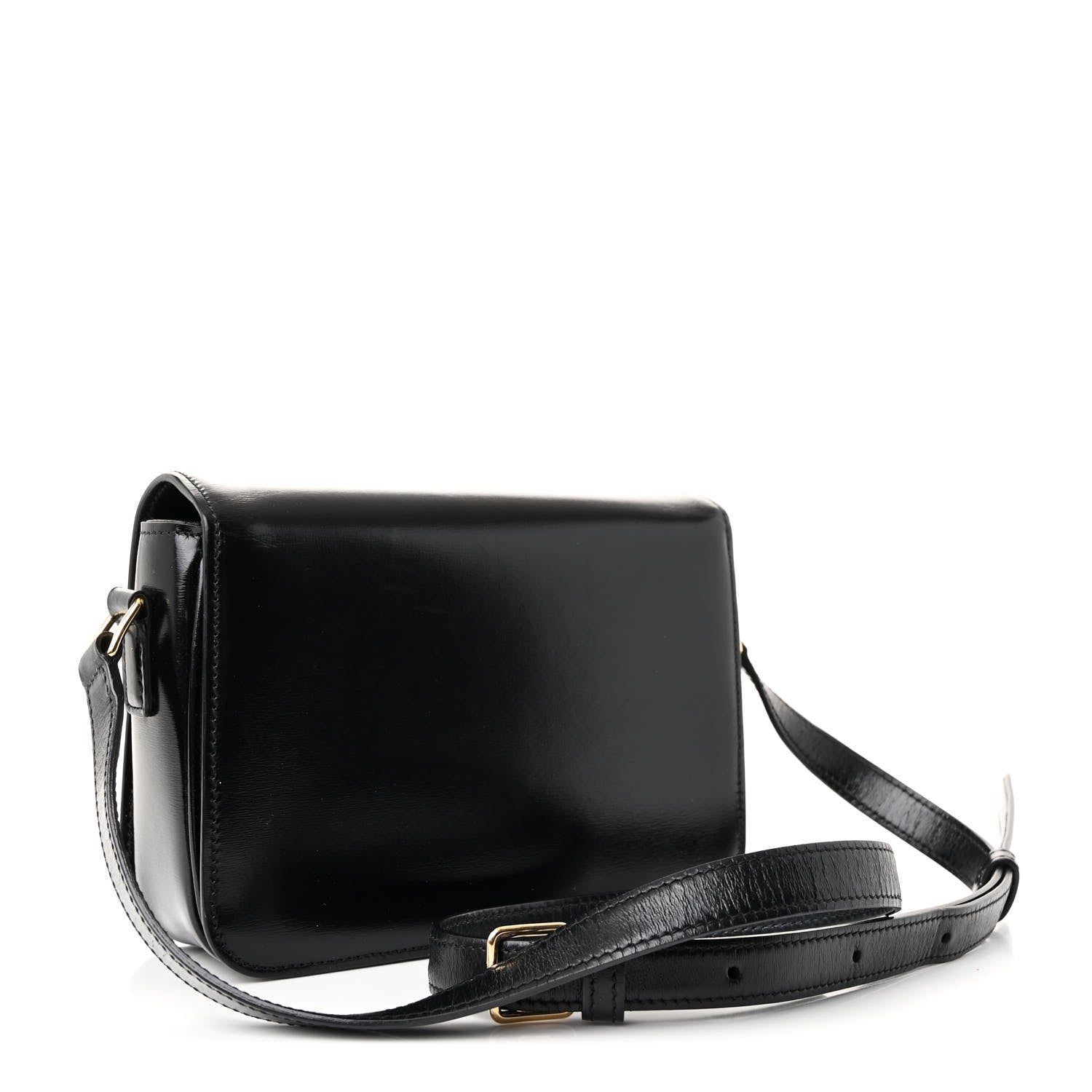 Celine Shiny Calfskin Teen Triomphe Black 3 of 13