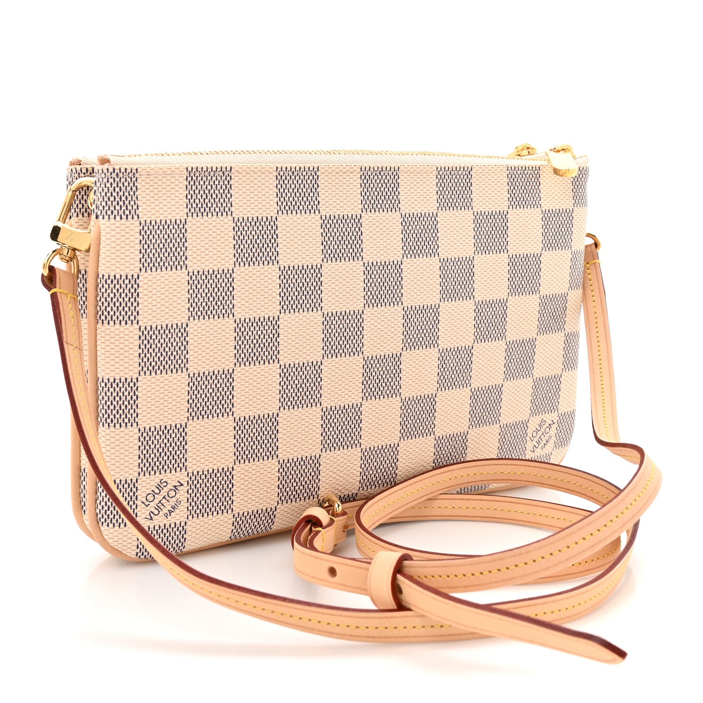 Damier Azur Double Zip Pochette