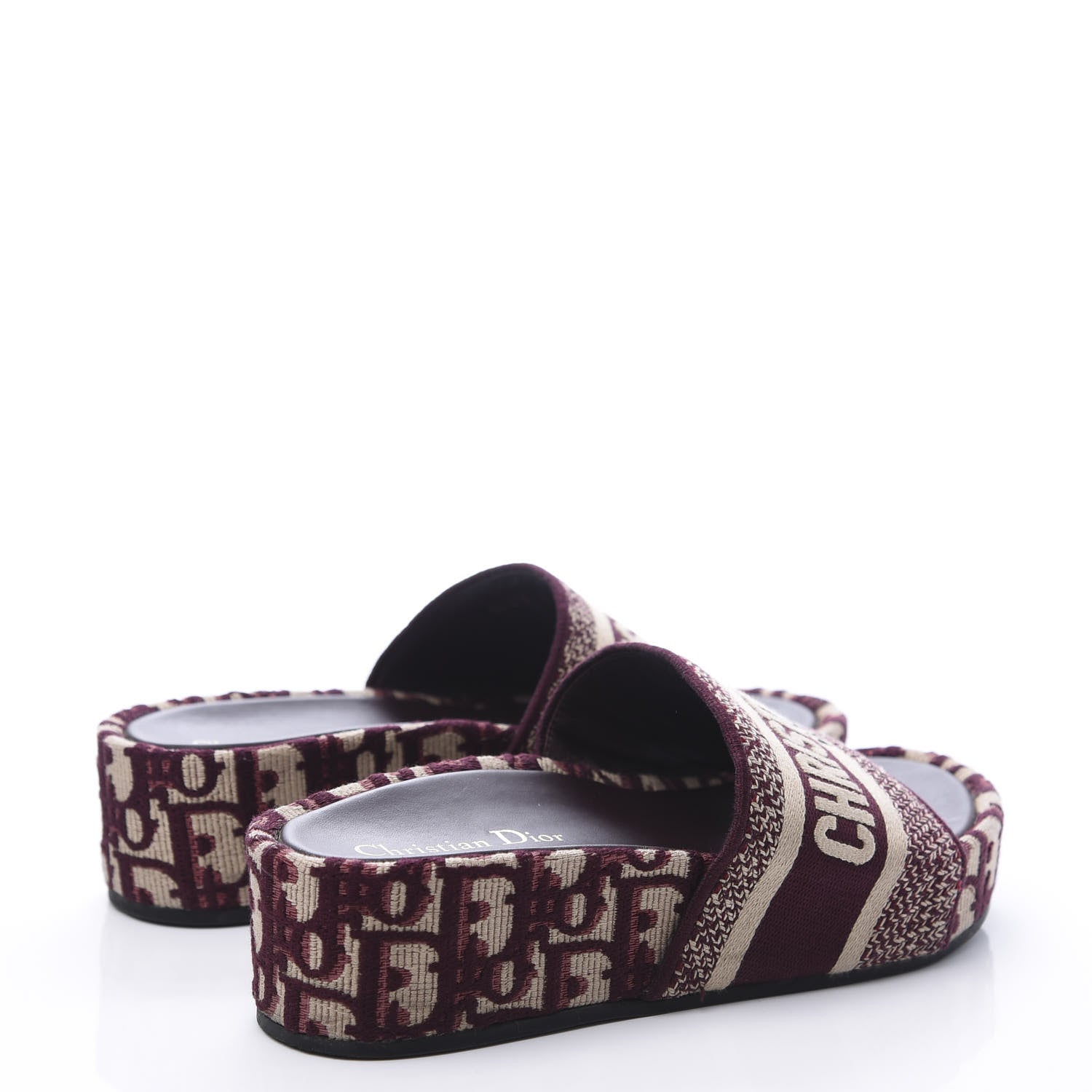 Christian Dior Oblique D-Way Platform Sandal 37 Deep Amaranth 4 of 10