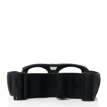 Chanel Acetate Technical Shield Sunglasses Black 4 of 6