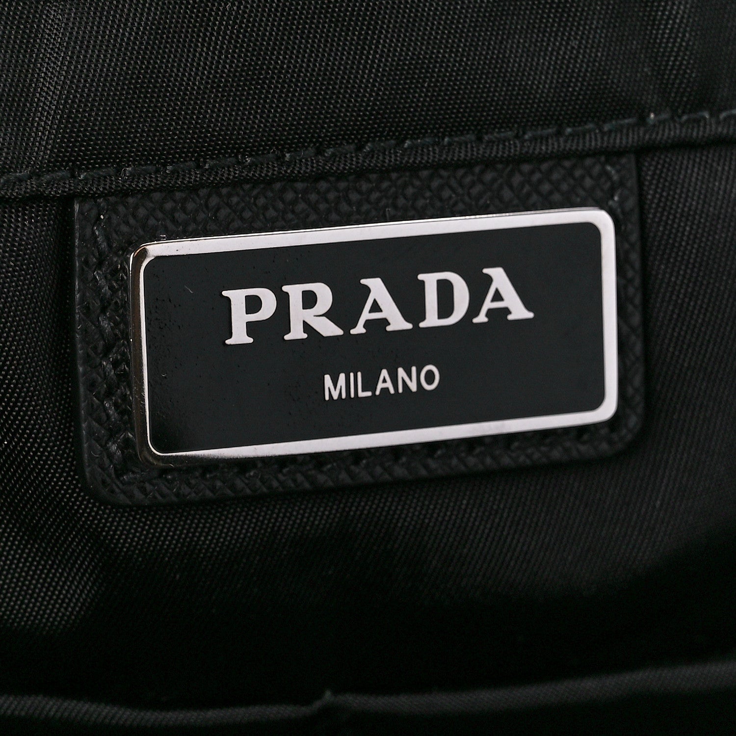 Prada Tessuto Nylon Saffiano Racing Logo Messenger Bag Black 8 of 13