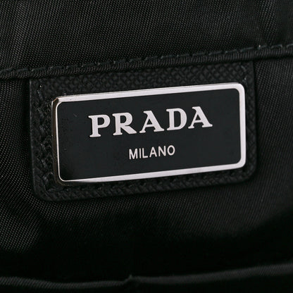 Prada Tessuto Nylon Saffiano Racing Logo Messenger Bag Black 8 of 13